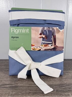 NEW Figmint Blue Cotton Apron